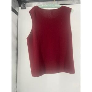 Eileen Fisher 100% Italian Wool Burgundy Knit Sleeveless Dress/Casual Size XL